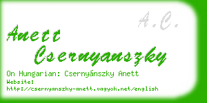 anett csernyanszky business card