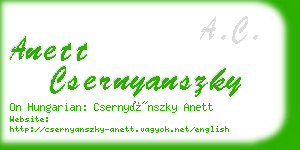 anett csernyanszky business card